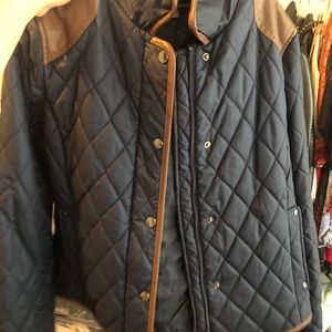 Laura Scott Navy/Brown puffer jacket